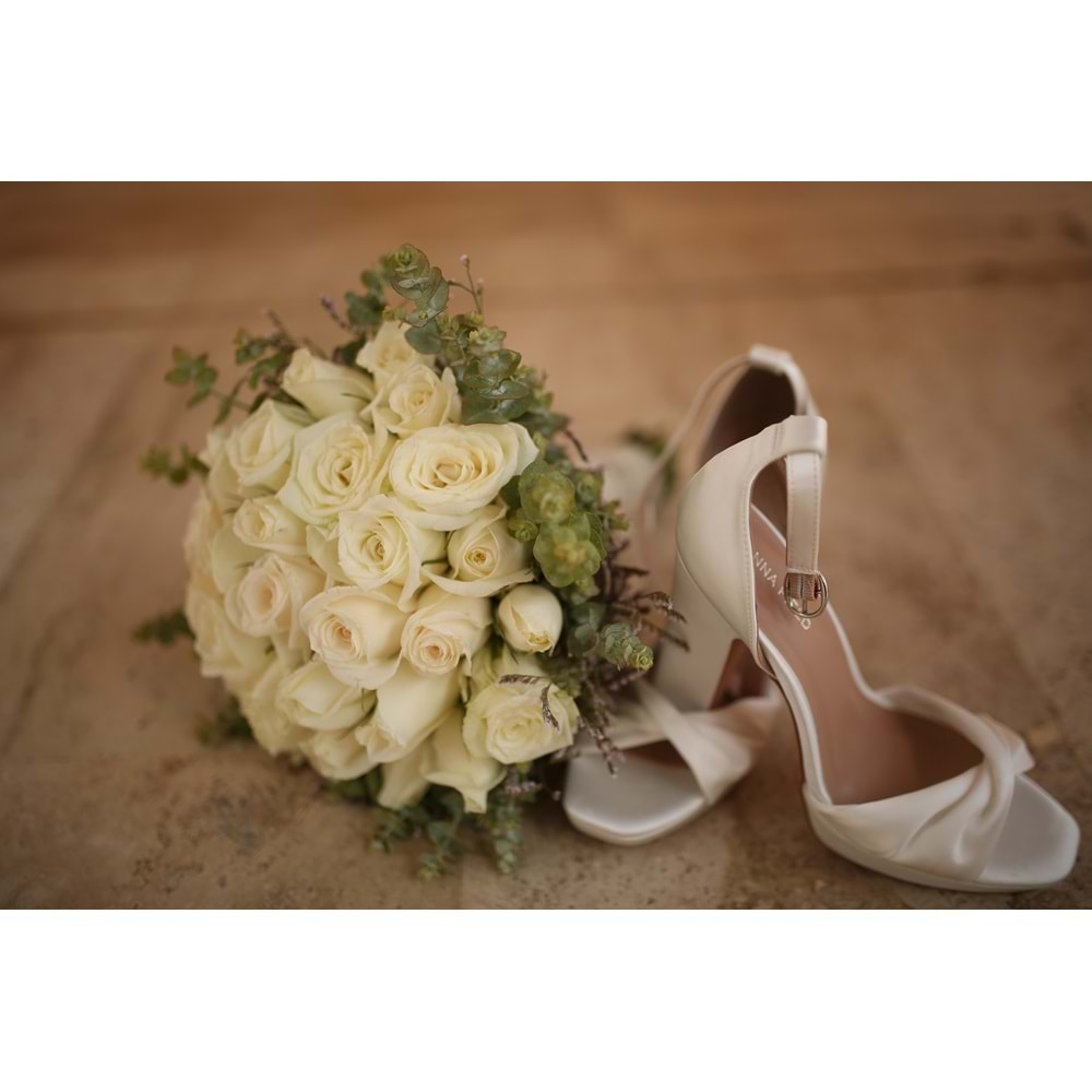 White Rose and Eucalyptus Bouquet